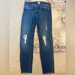 Women's Blue Distressed Jeans